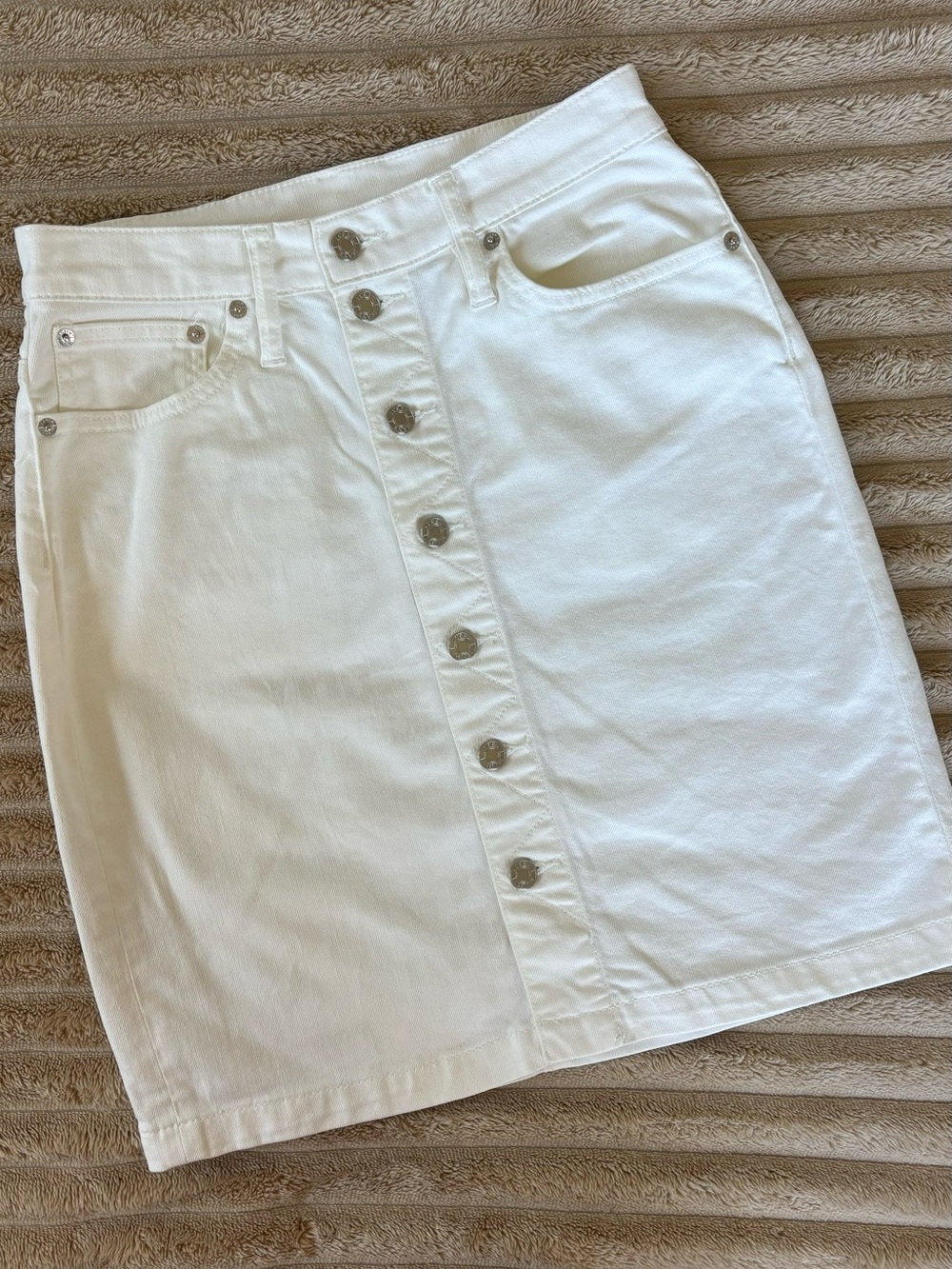 J. Crew White Button-Front, denim